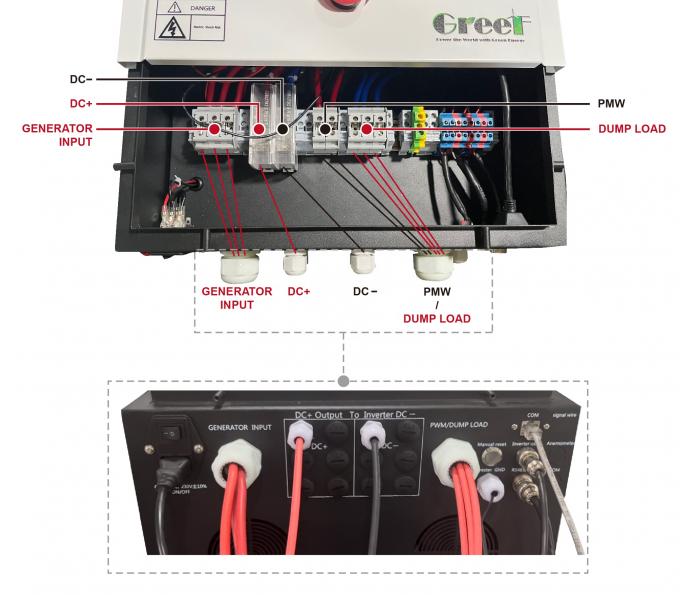 Netgebonden windturbinecontroller met beschermingsfunctie LCD touchscreen en mornitoring 5