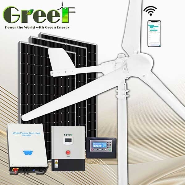 2KW On Grid Energy Complete windgenerator met horizontale as gemaakt in China