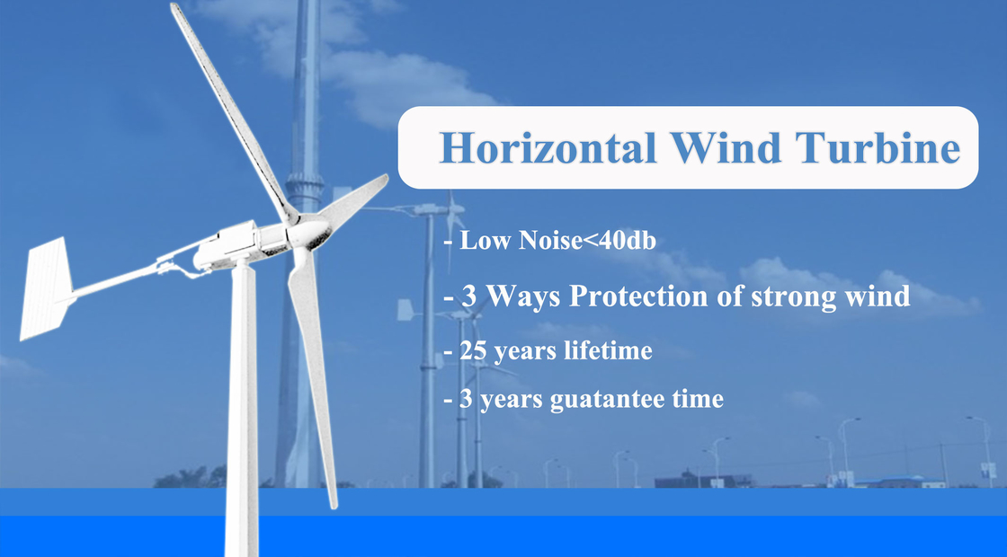 Horizontale windkrachtgenerator 3 m/s startsnelheid en 5-30 kW nominaal vermogen voor industriële energieproductie