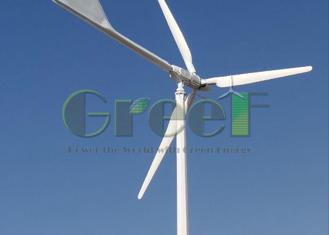 Automatische remstopmethode Horizontale windturbine met FRP-bladen en 5-30 kW nominale vermogen