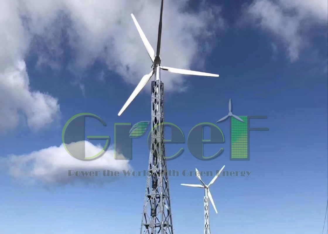 Automatische remstopmethode Horizontale windturbine met FRP-bladen en 5-30 kW nominale vermogen