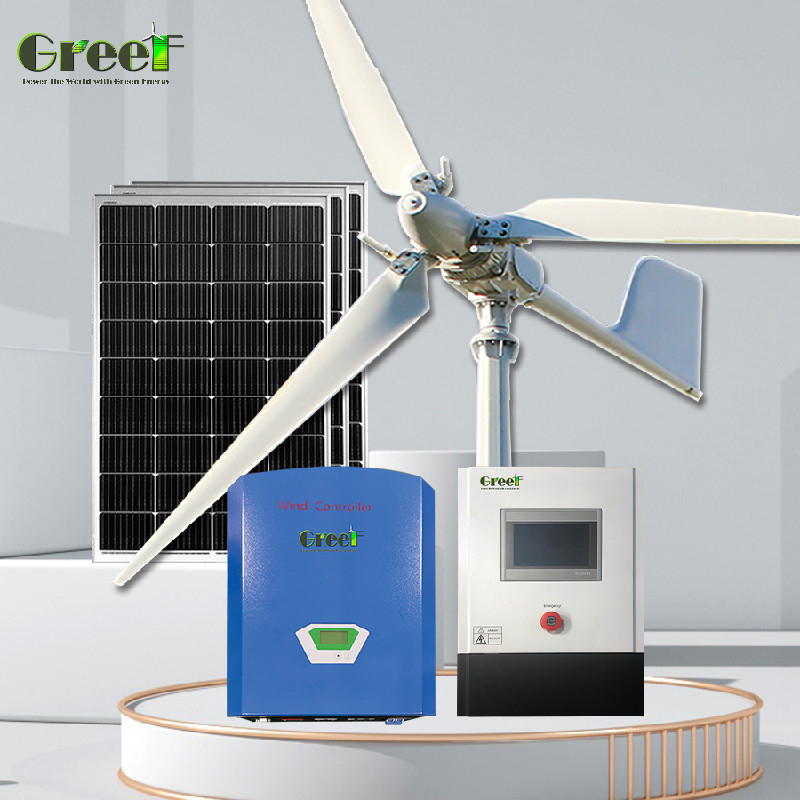 SWT 5kw 10kw Pitch Control Windturbine met Home LiFePO4 batterij voor milieuvriendelijk energiesysteem