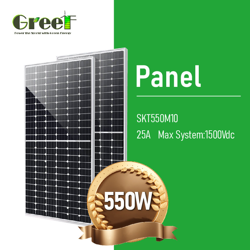 On- en off-grid zonnestelsel met monokristallijn silicium zonnepanelen met batterij en omvormer