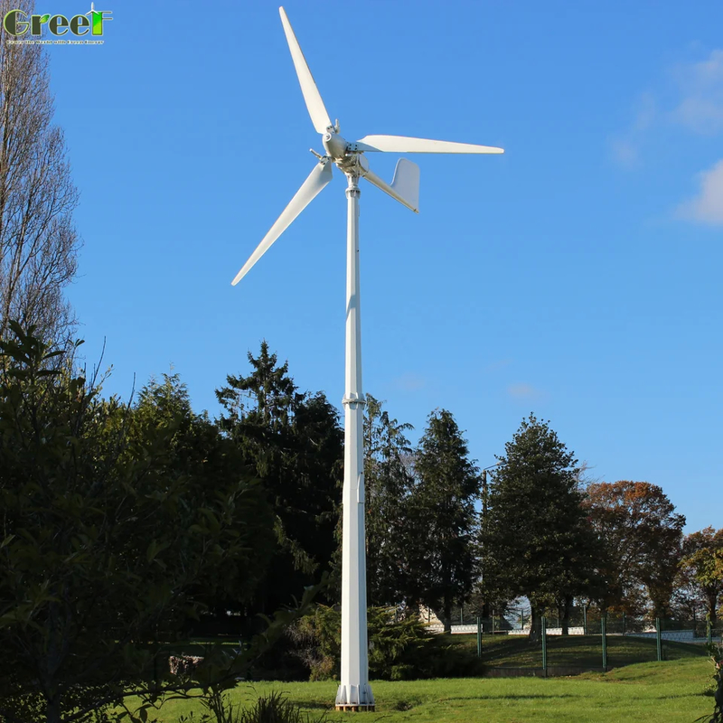 Windturbine met driefasige permanente wisselstroommagneetgenerator 5 kW