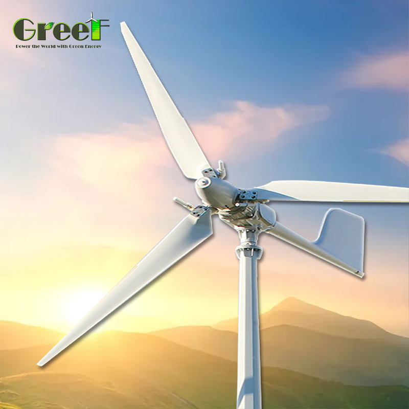 5KW 10KW 20KW 30KW Laag startwindsnelheid Pitch Control Windturbine Horizontale windgenerator