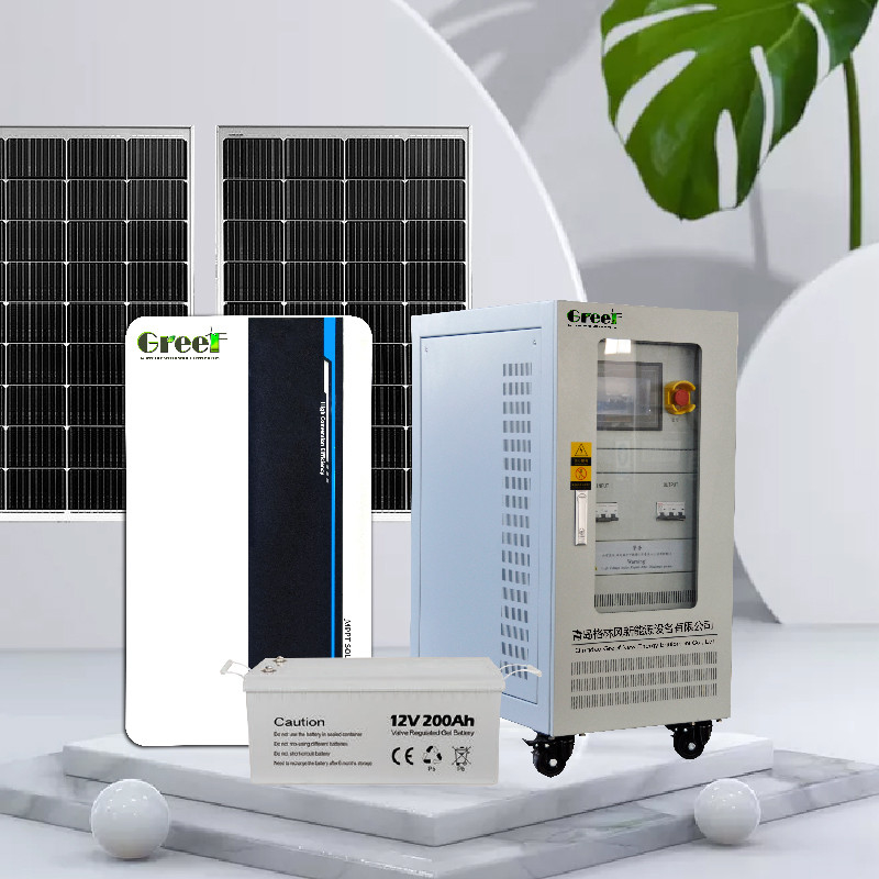 48-240V Uitgangsspanning 5kw Off-grid zonne-systeem met gelbatterij