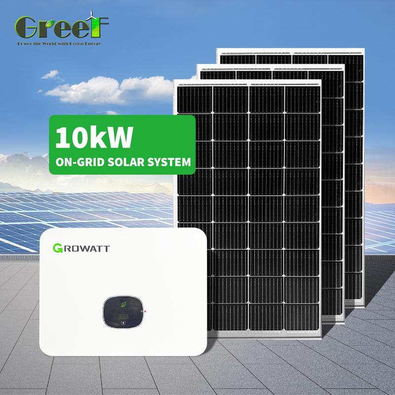 Real-time Monitoring grid tie zonnepaneelsysteem 1kW-100kW Capaciteit Monokristallijnt paneel