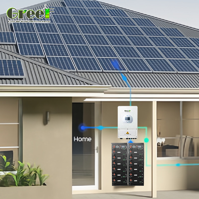 LCD-scherm 5kW PV-zonnestelsel 5000W Hybride zonnestelsel met afstandsbediening