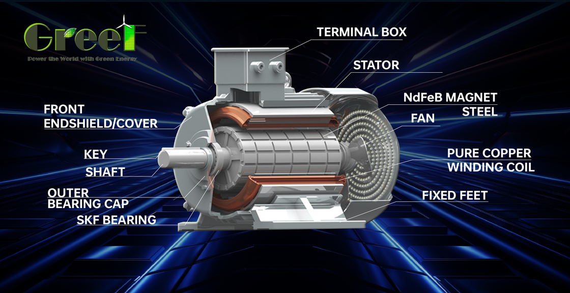 De lage van de de Energie Permanente Magneet van T/min Vrije Generator 5kw 10kw 50kw 200kw