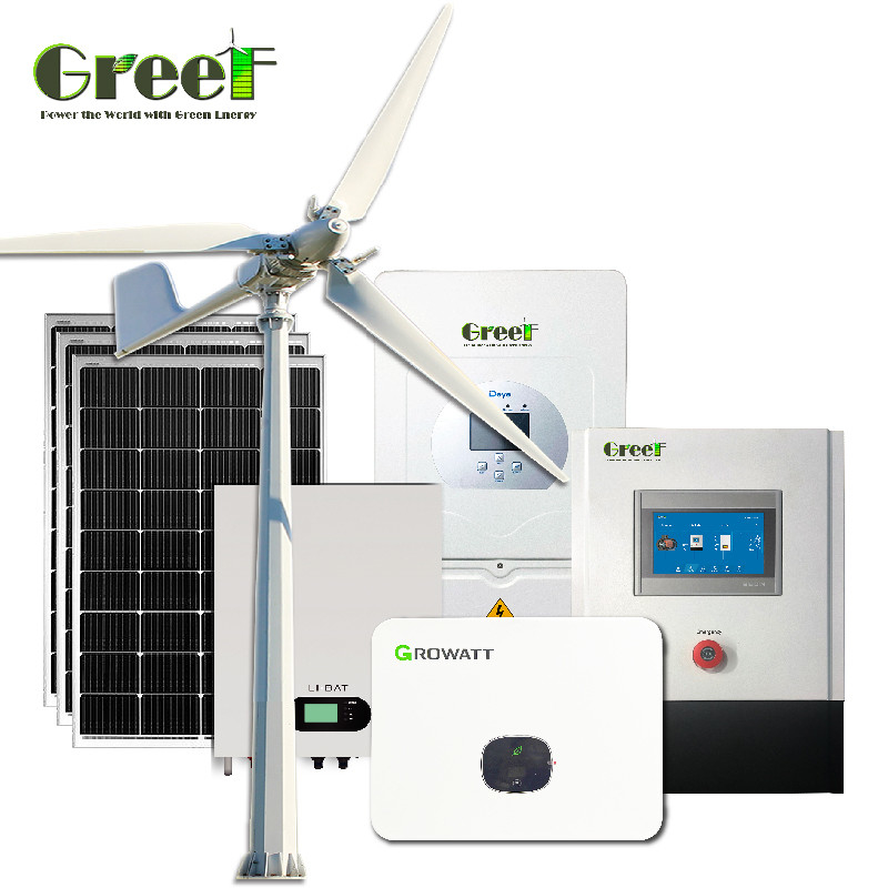 LCD Pure Sinus Wave Solar And Wind Hybrid Power Generator met 110v en 220v uitgangsspanning