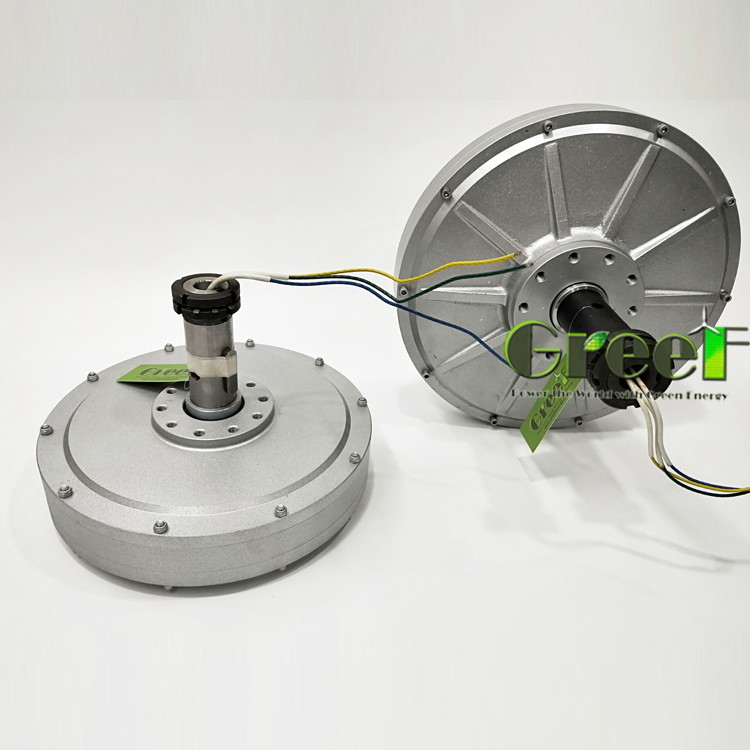 Verticale permanente magneetgenerator zonder schijfkern met lage toerental 500w-30kw