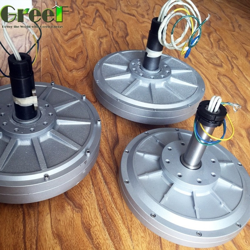 van de de Schijf Permanente Magneet van 2kw Coreless Generator 3 FaseElektriciteitsopwekking
