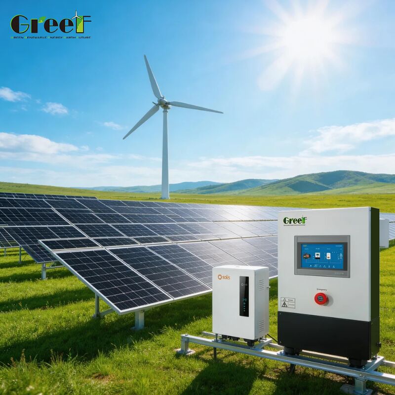 4000 m werkhoogte 95% efficiëntie MPPT-controller Hybride zonnestelsel Wind-zonne hybride generator