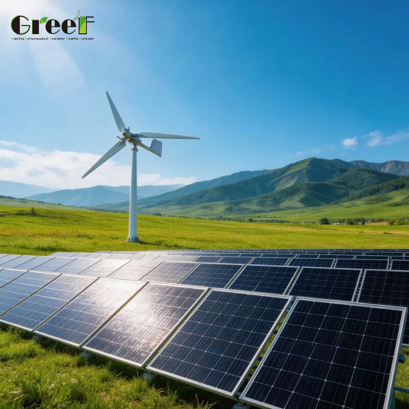 Hybride wind-zonnesysteem voor grondmontage met teruglevering, IP66-bescherming en Lifepo4-batterij voor grootschalige energieoplossingen
