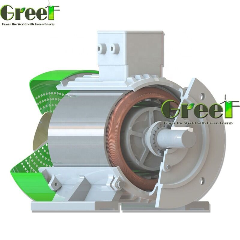 Borstelloze permanente magneetmotor met snelheidsbereik 500-6000 RPM, 750W-5MW vermogen en luchtgekoeld ontwerp voor 3D-printers en CNC-machines