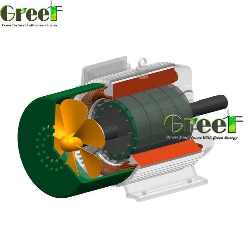Cast Iron Shell 3-fase AC Permanent Magnet Generator met 500W-5000kW vermogen