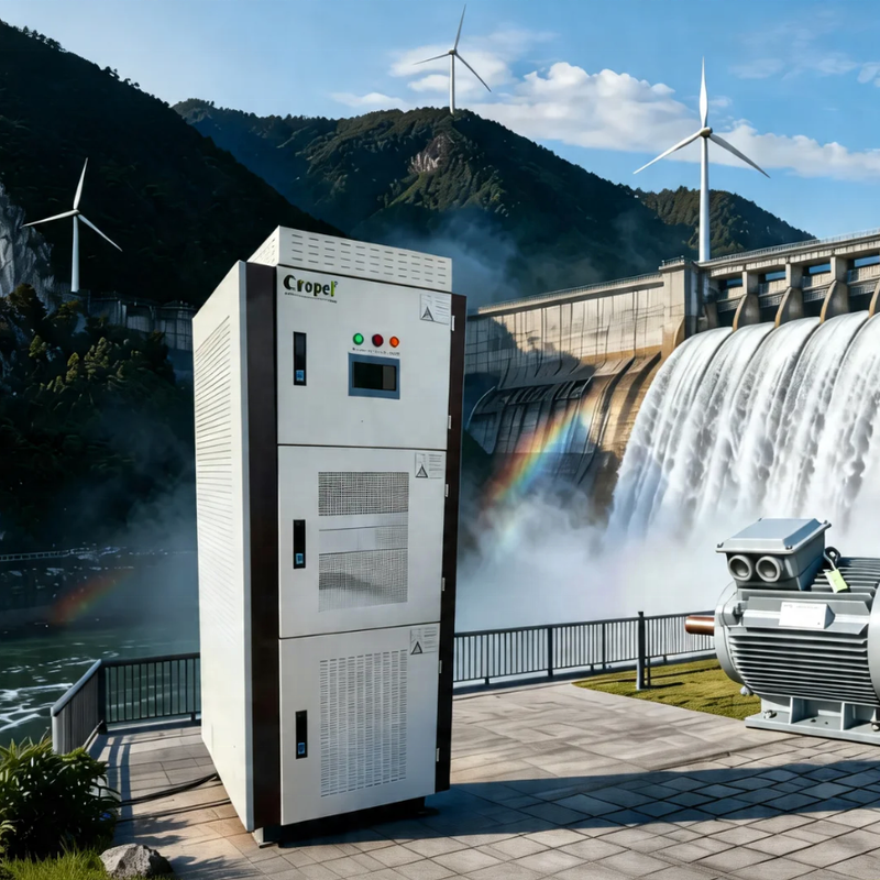 Hybride omvormer met waterpoortmotorregeling, PWM-stortbeveiliging en LCD-aanraakscherm voor waterkrachtprojecten