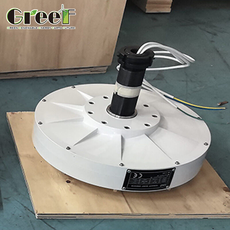 Grote kernloze permanente magneetgenerator met een zeer laag startmoment voor efficiënte energieopwekking