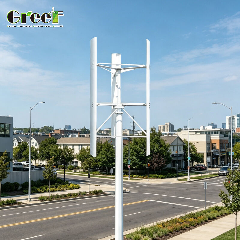 Verticale windturbine met een werkbereik van 20°C-60°C, een overlevingswindsnelheid van 45 m/s en een inloopsnelheid van 2 M/s