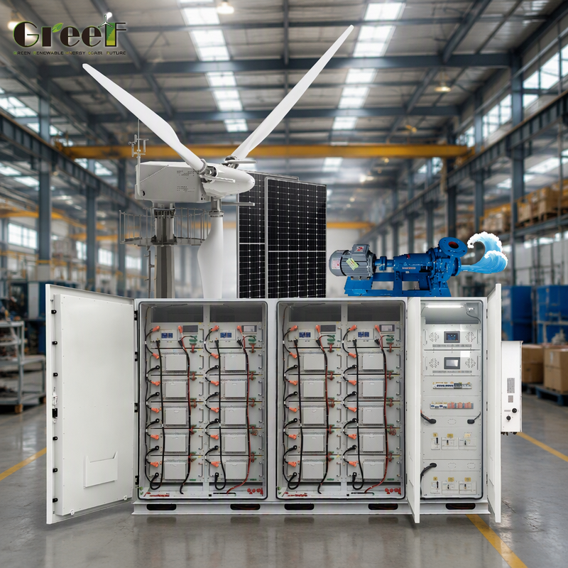 Gepersonaliseerd systeemspanning Hybride zonne-energie systeem met LiFePO4 Lithiumbatterij en Wind Tracker Controller