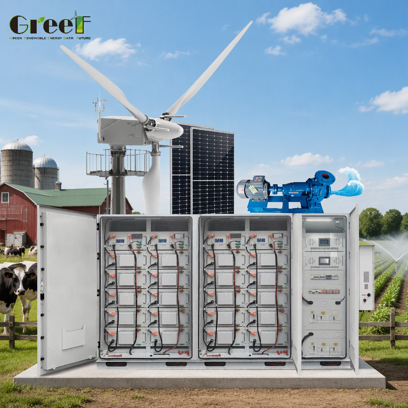 Hybride zonnestelsel van 100-3000 kW met windtracker-controller en 98,3% inverter-efficiëntie voor windzonnestelsel