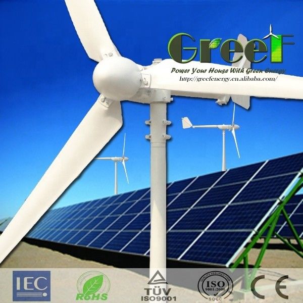 2KW On Grid Energy Complete windgenerator met horizontale as gemaakt in China